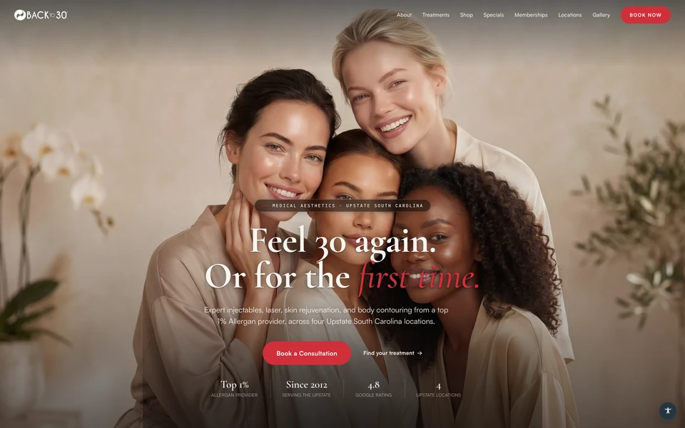 Back to 30’s homepage, designed by WTM Studio.